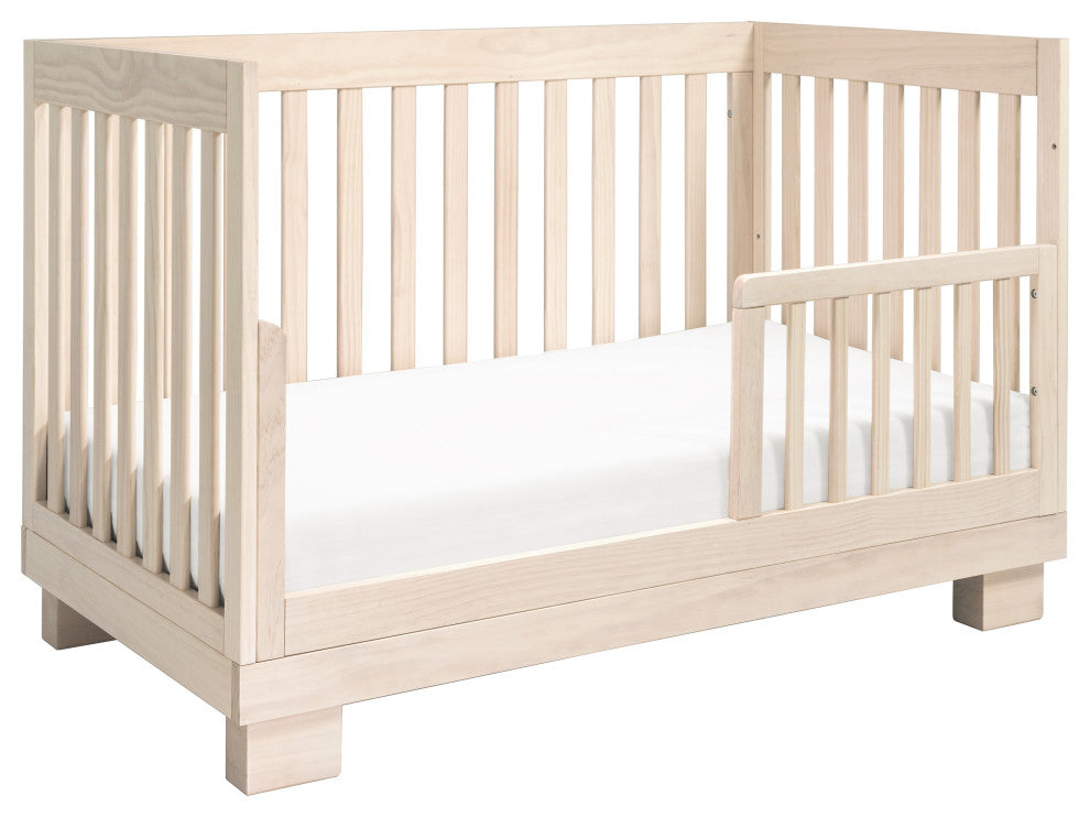 Modo 3-in-1 Convertible Crib With Toddler Bed Conversion Kit, Washed Natural