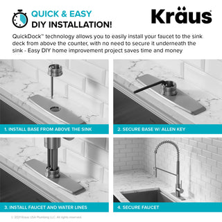 Kraus KPF-2631CH Oletto Single Handle Pull Down Commercial Kitchen Faucet Chrom
