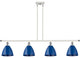 Innovations 516-4I-WPC-MBD-75-BL-LED 4 Light Island Light White Polished Chrome