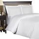 100% Cotton 300TC Striped Duvet Cover Set, White, Twin/Twin Xl