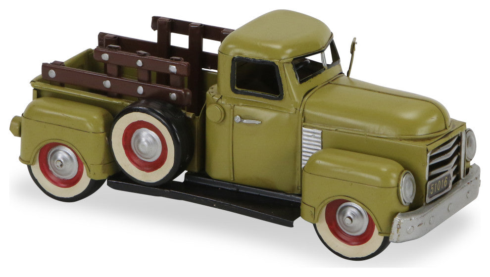 Hand-Painted Pickup Truck, Yellow