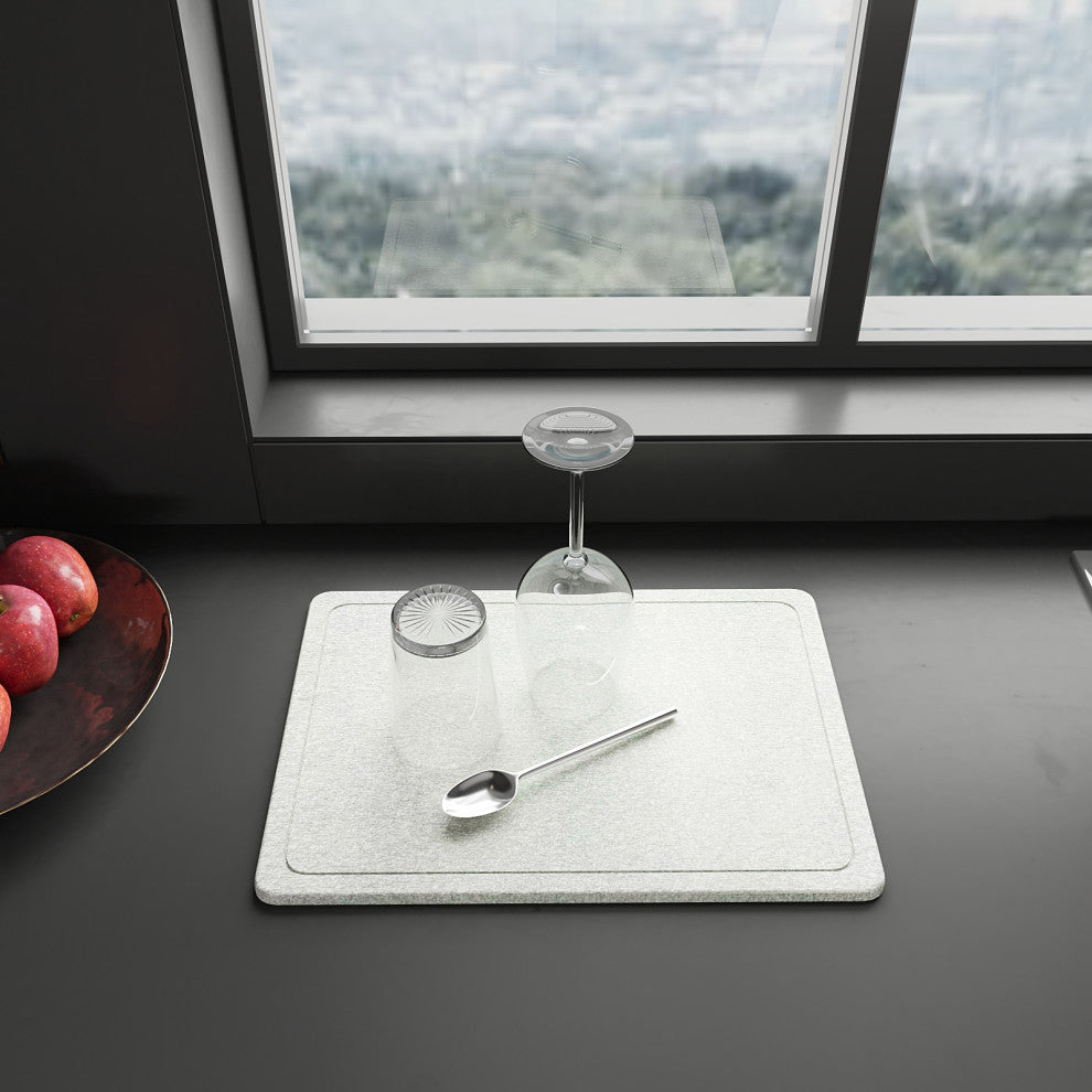 LuxeStone Water-Absorbing Dish Drying Mat for Kitchen