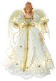 Kurt Adler 14" Battery-Operated Ivory and Gold LED Angel Treetop