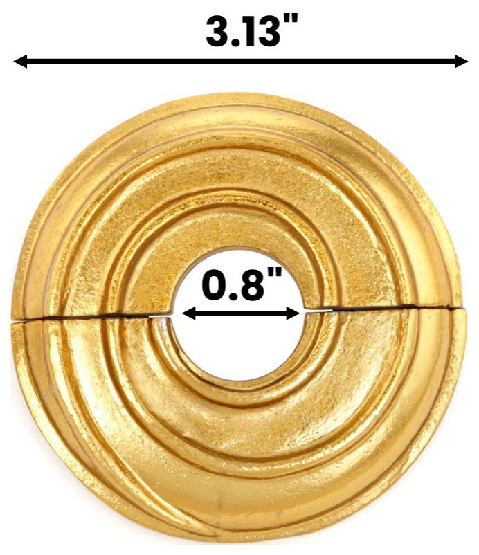 Spiral Radiator Flange BRASS Lacquered 1/2" (IPS) pipe 7/8" inside dia