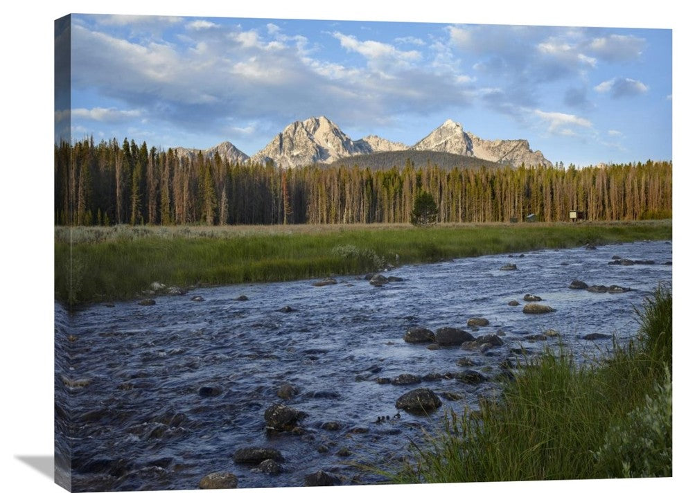 "Sawtooth Range And Stanley Lake Creek, Idaho" Artwork, 32" x 24"