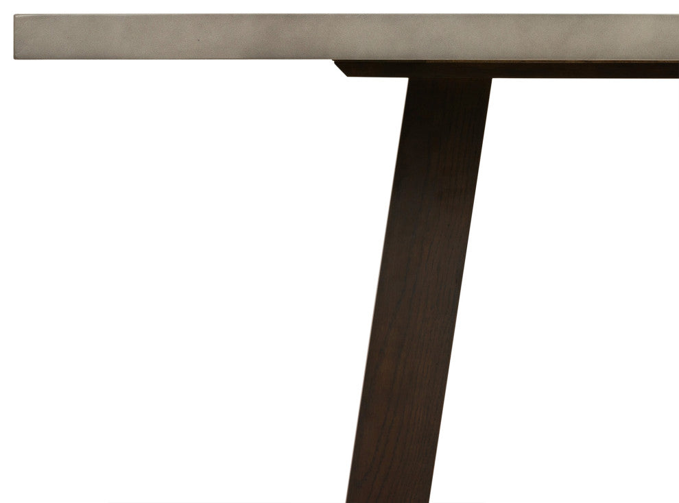 Elodie Gray Concrete and Dark Gray Oak Rectangle Dining Table