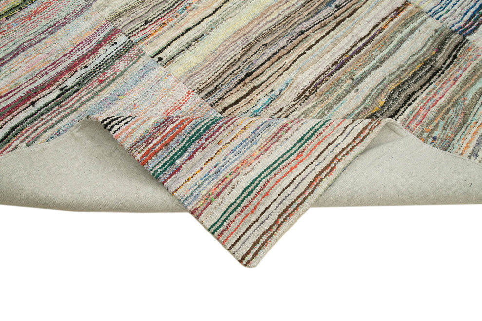 Rug N Carpet - Handmade Anatolian 9' 6'' x 11' 3'' Vintage Patchwork Kilim Rug
