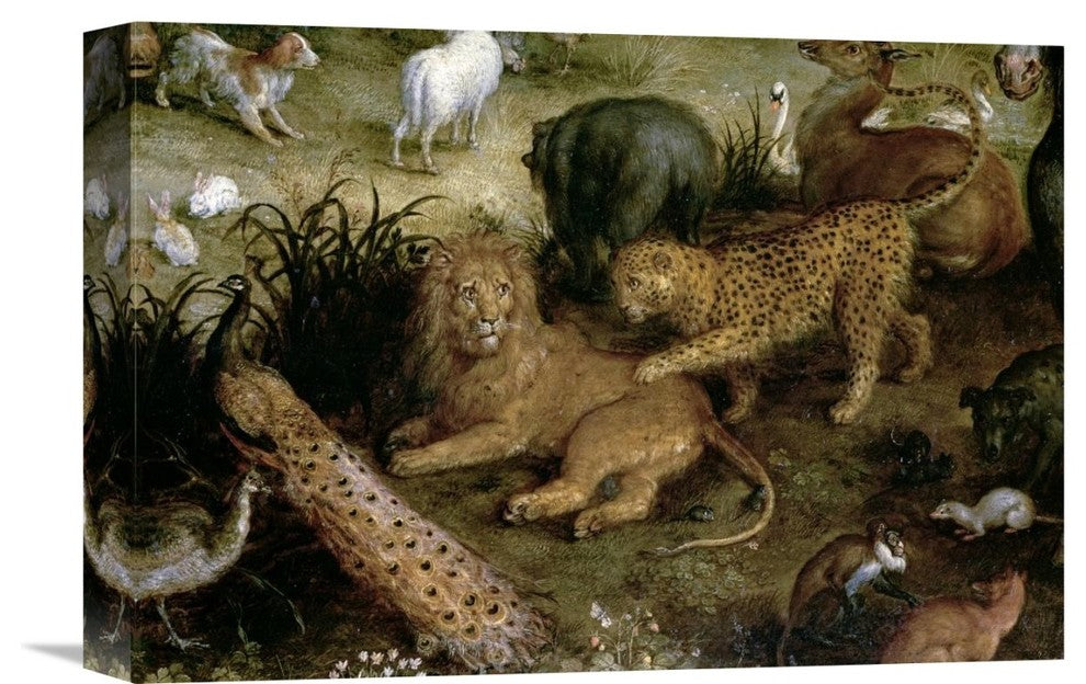 "The Land of Paradise (Detail)" Canvas Giclee by Jan Brueghel the Elder, 16"x11"