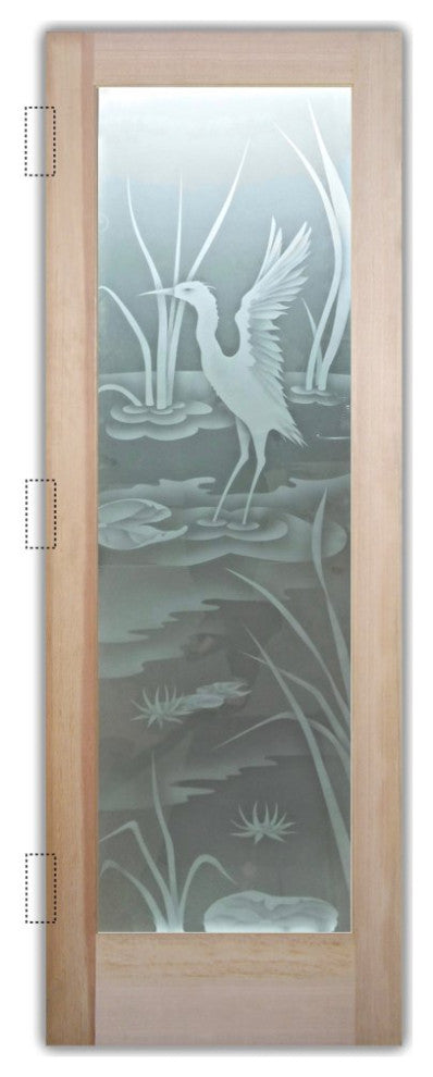 Interior Prehung Door or Interior Slab Door - Cranes A - Douglas Fir (stain...