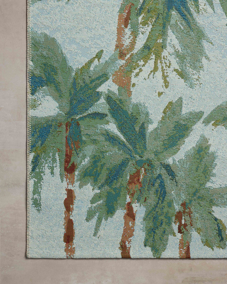 Loloi Botanical Sky / Green 18" x 18" Sample Rug