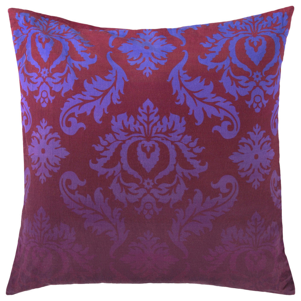 Surya Elizabeth SY-013 22"x22" Pillow Kit, Eggplant/Violet