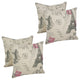 18" Corded Throw Pillows With Inserts, Beige and Black, Set of 4