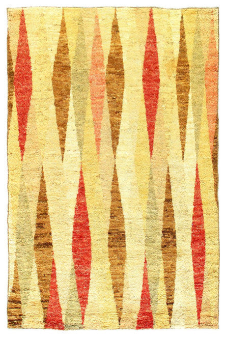 Fine Hand Knotted Modern Shaggy Rug 5'6''x8'7''