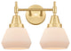 Innovations 447-2W-SG-G171 2-Light Bath Vanity Light, Satin Gold