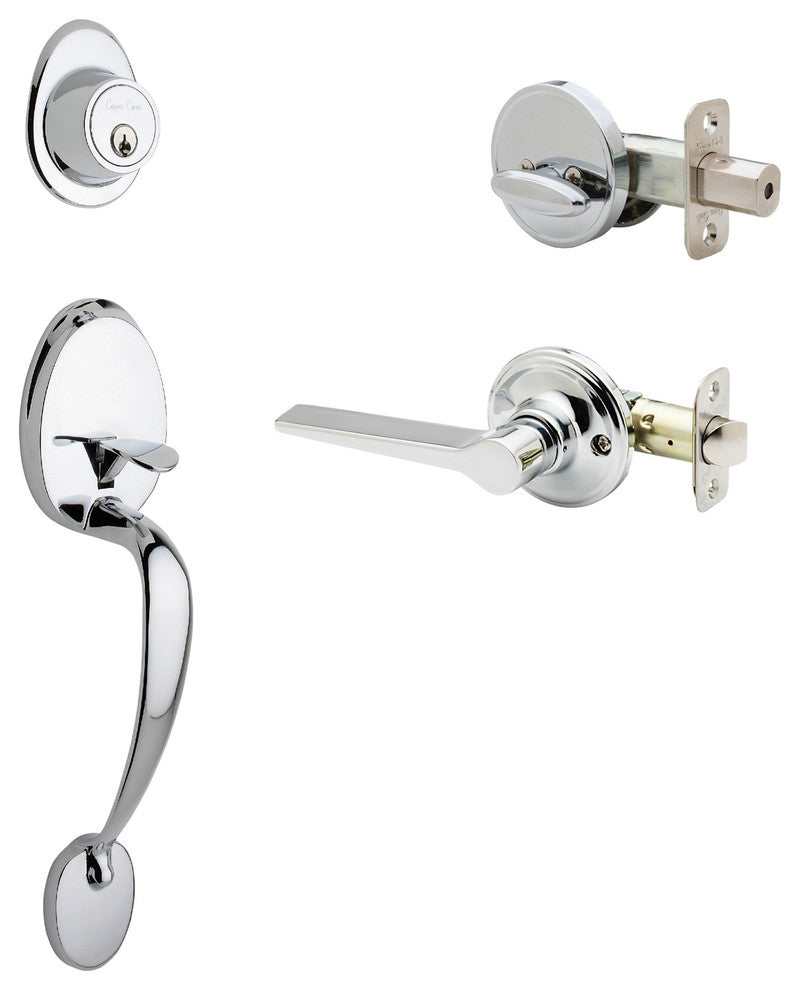 Active Handle Set, Zane Lever Interior Trim, Polished Stainless