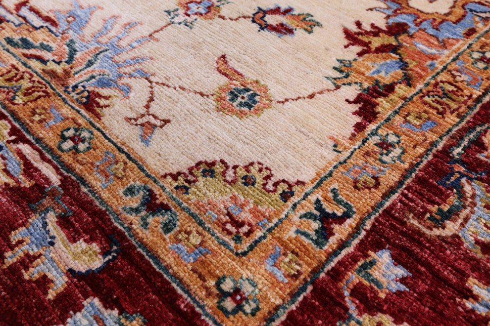5' 7" X 8' 4" Handmade Persian Tabriz Wool Rug - Q12760