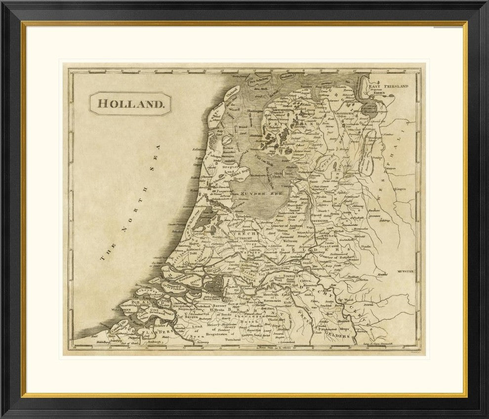 "Holland, 1812" Framed Digital Print by Aaron Arrowsmith, 40x34"