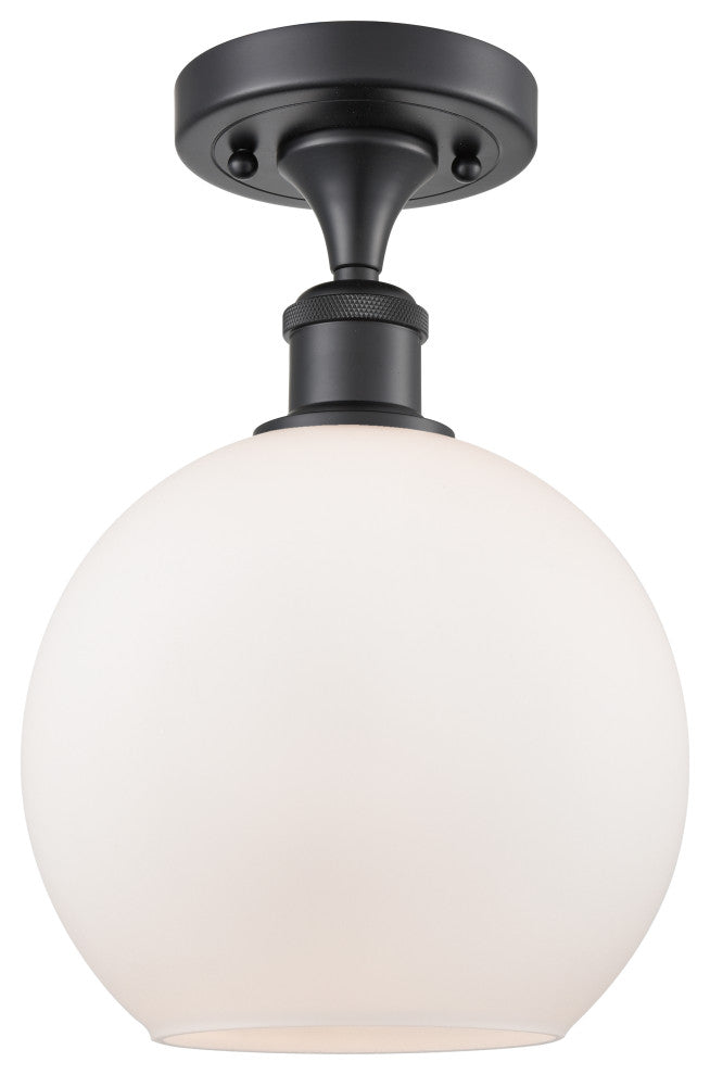 Innovations Lighting 516-1C-BK-G121-8 Athens 1 Light 8" Semi-Flush Mount