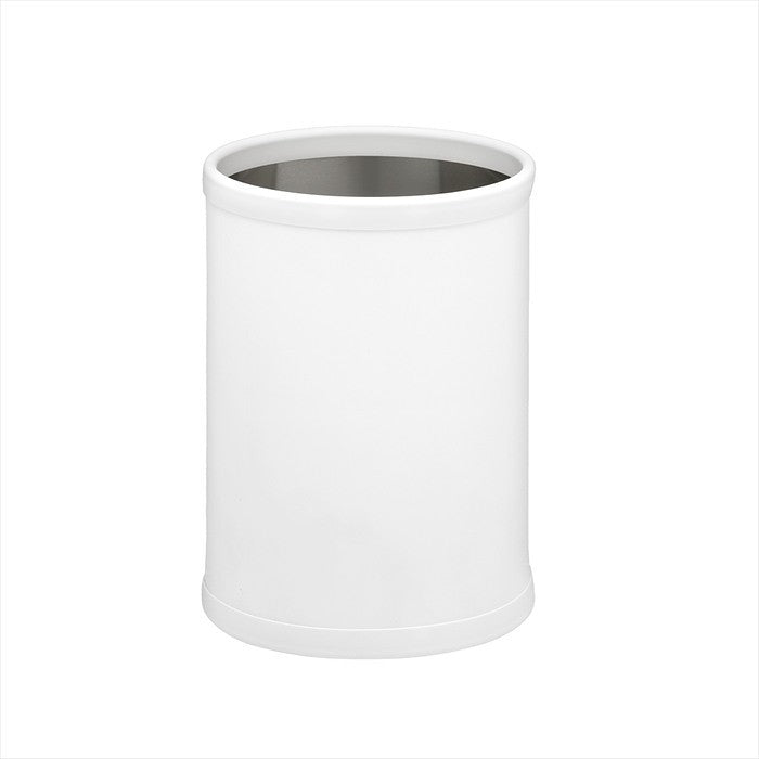 Kraftware Round Wastebasket, White