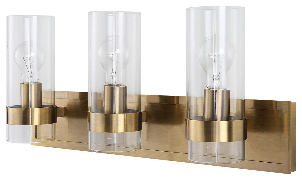 Uttermost Cardiff Antique Brass 3-Light Vanity