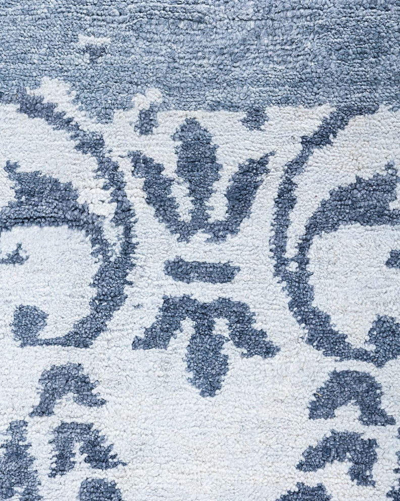 Modern One-of-a-Kind Hand-Knotted Area Rug Gray, 9' 2" x 12' 0"