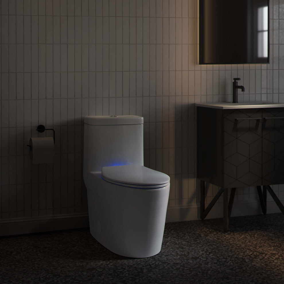 Lumiere Elongated Quick-Release Toilet Seat With Night Light