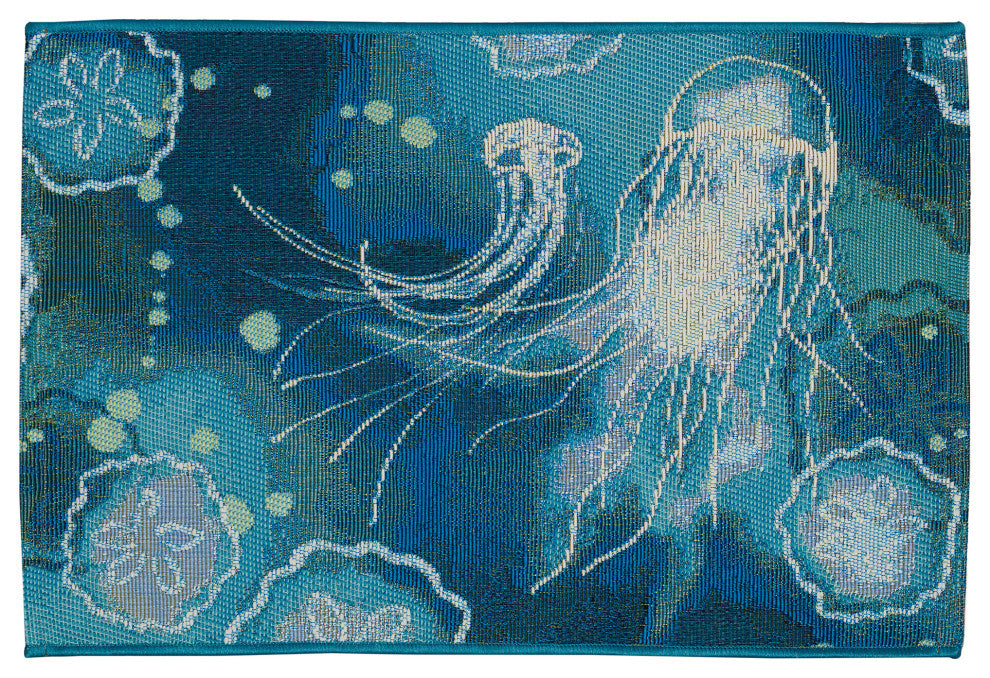 Esencia Jelly Fish Indoor/Outdoor Mat Bloom 1'11"x4'11"