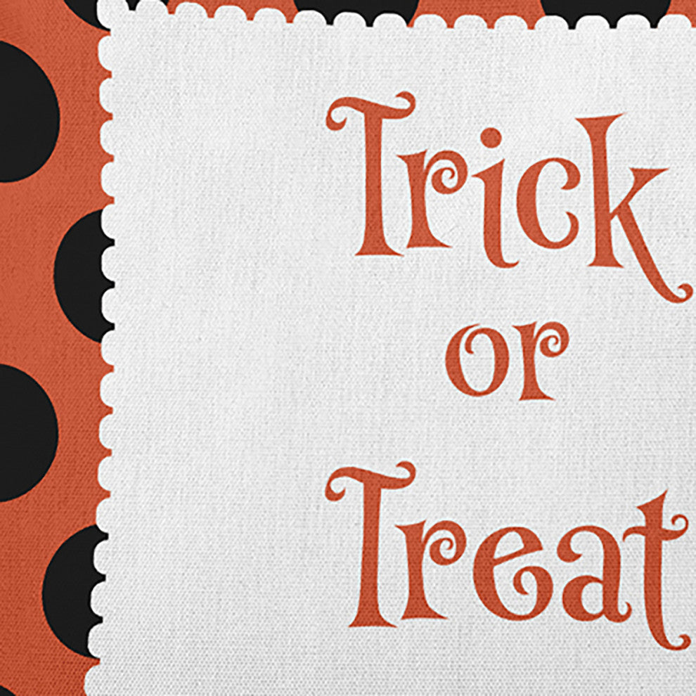 Trick or Treat Dots Accent Pillow, Harvest Orange, 16"x16"
