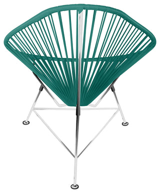 Junior Indoor/Outdoor Handmade Acapulco Chair, Turquoise Weave, Chrome Frame