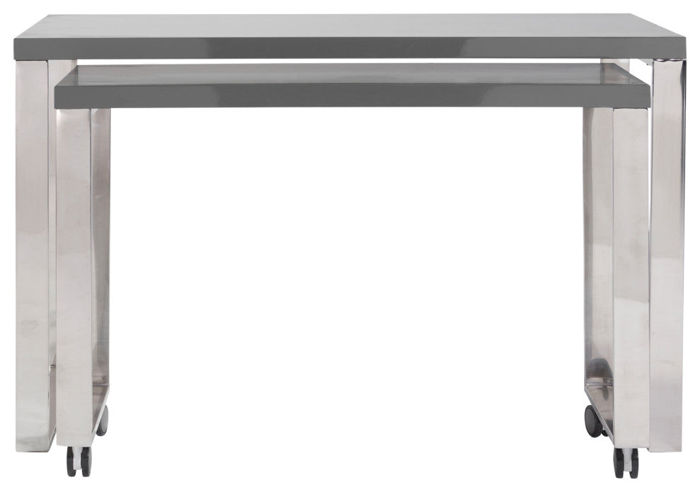 Dillon Side Return, Gray/Polished Stainless Steel