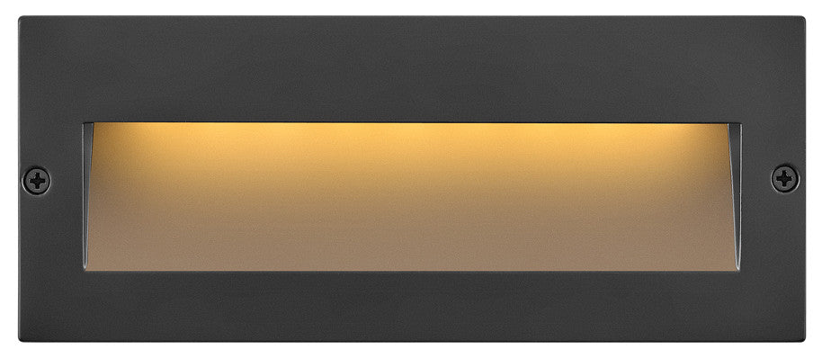 Hinkley Taper Landscape Light, Satin Black, Wide Horizontal Step Light