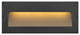 Hinkley Taper Landscape Light, Satin Black, Wide Horizontal Step Light