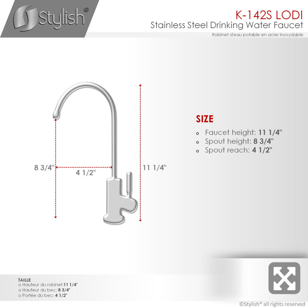 STYLISH Stainless Steel Drinking Water Faucet