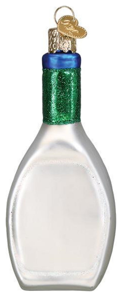 Bottle of Ranch Dressing Christmas Holiday Ornament Glass