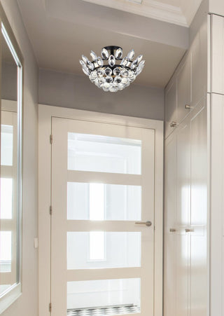 Eleana 14" Flush Mount, Black