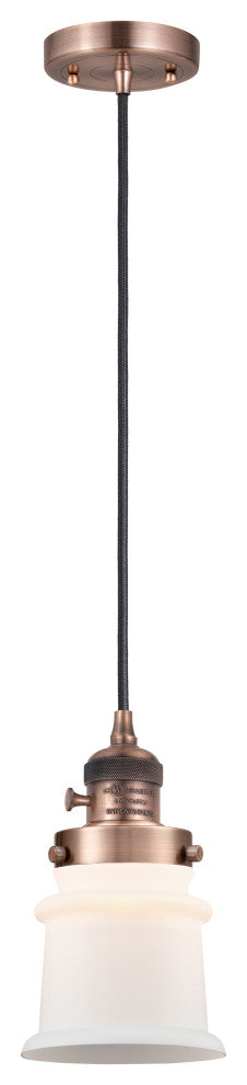 INNOVATIONS 201CSW-AC-G181S-LED 1-Light Mini Pendant Antique Copper