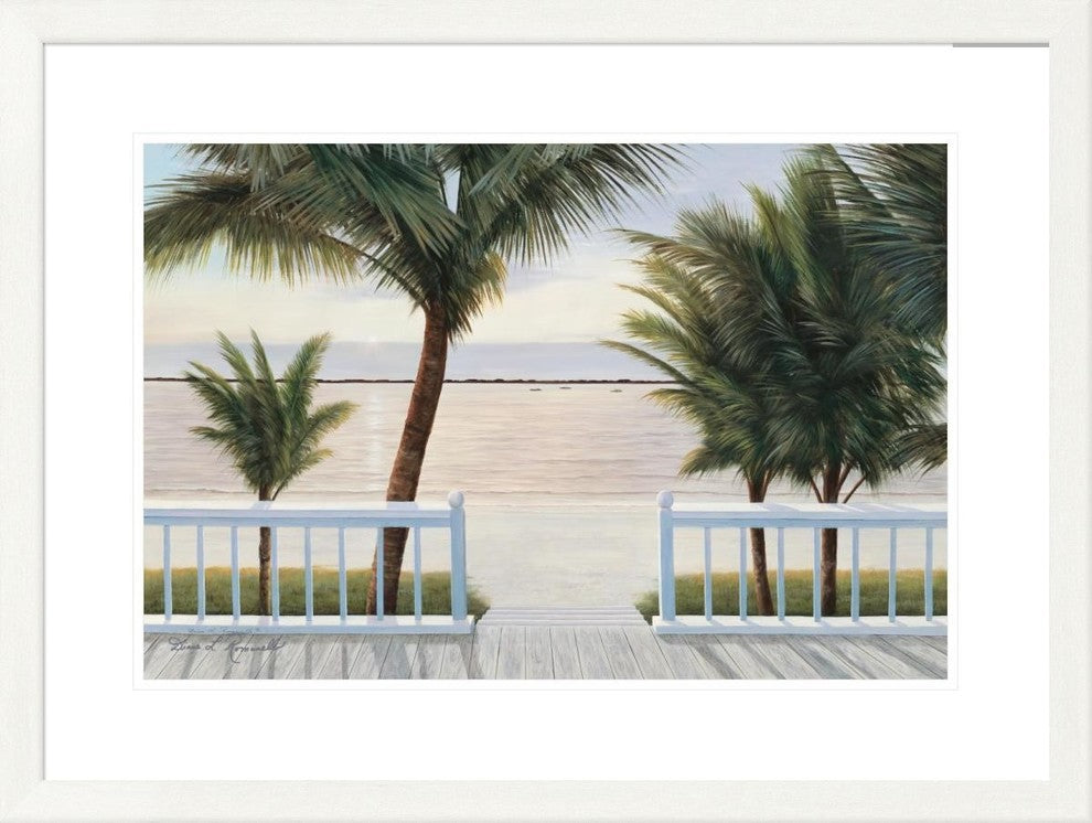 "Palm Bay" Framed Digital Print by Diane Romanello, 33x25"