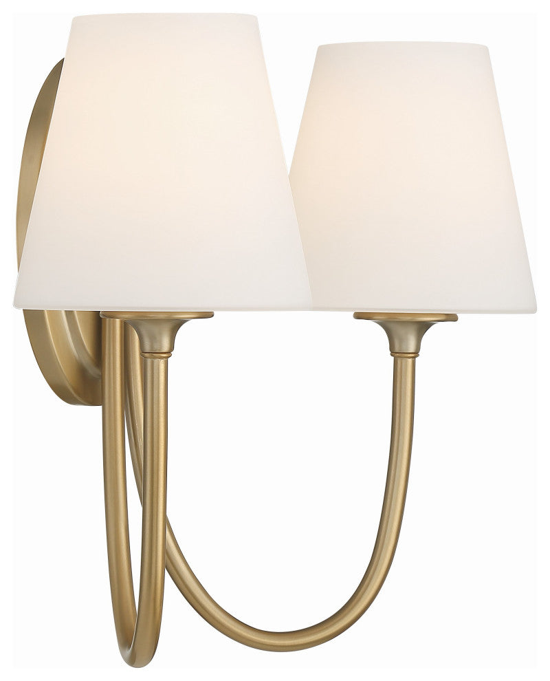 Juno 2-Light Vibrant Gold Wall Mount