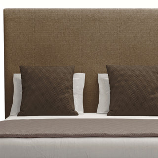 Nativa Interiors Moyra Plain Bed, Brown, Queen, Headboard: Medium