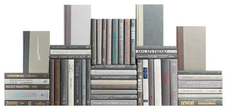 Decorative Books - Granite Book Wall - Set of 50 Grey Books