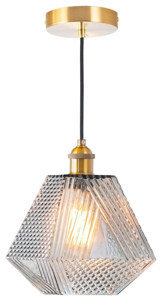 1 Light kitchen island light Grey and Gold vintage pendant light