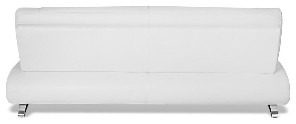 Modern Aspen White Microfiber Leather Sofa