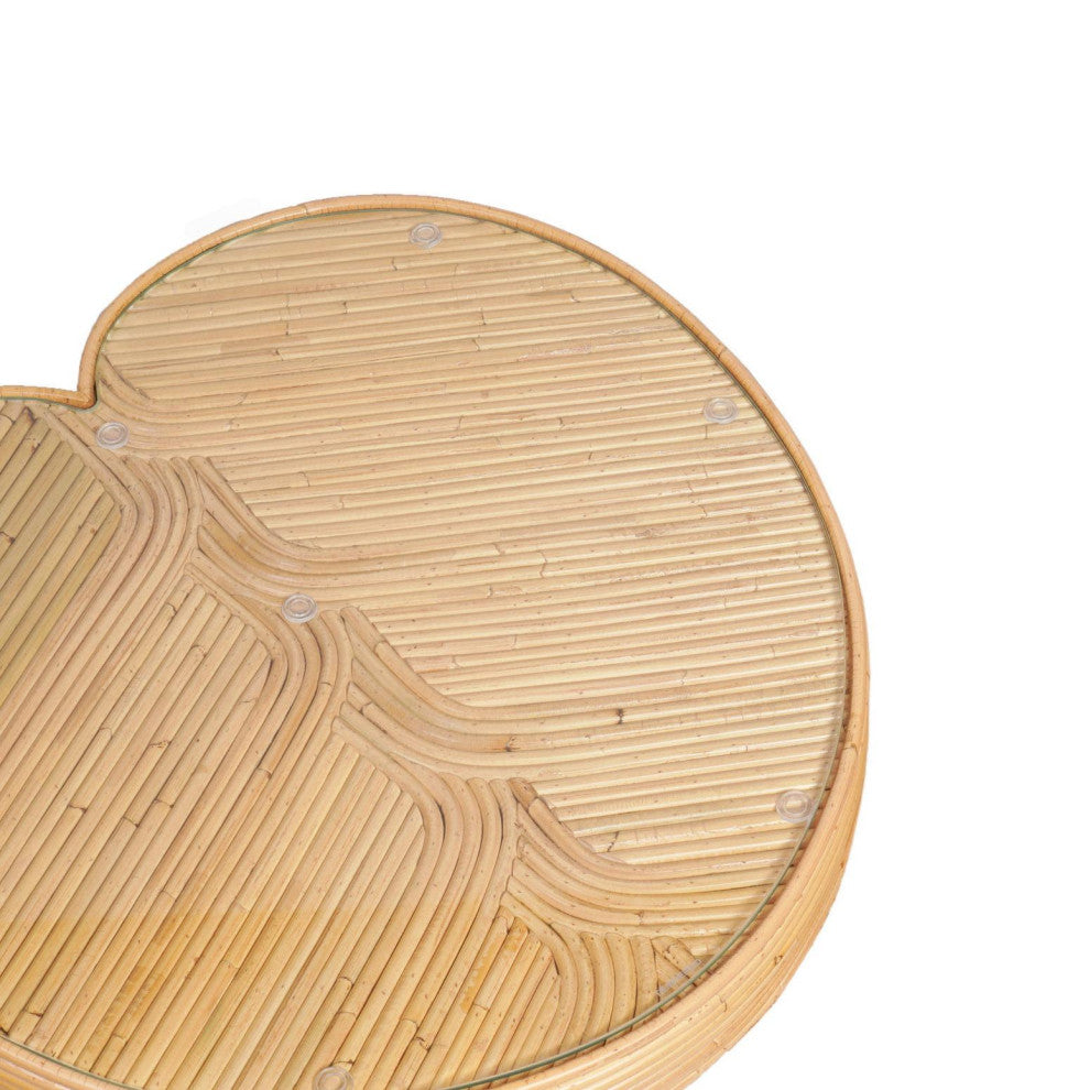 Felicia Tall Lilypad Side Table - Natural