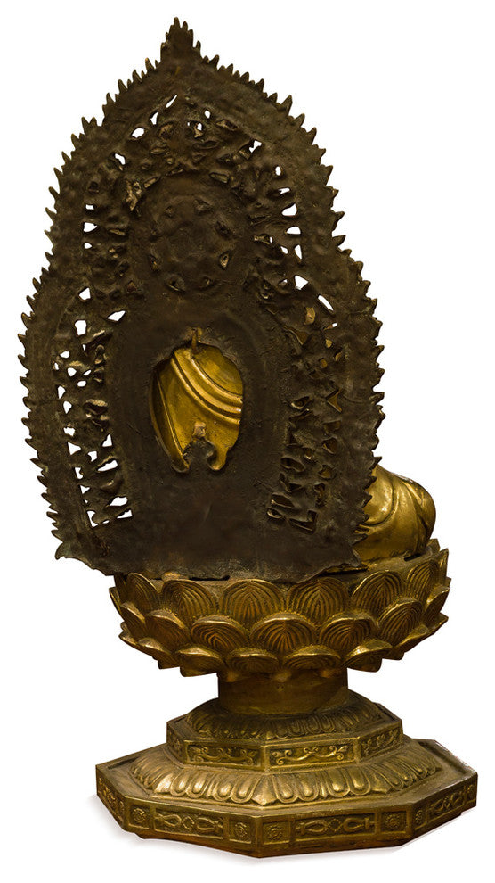 Bronze Buddha Asian Statue in Dhyana Mudra
