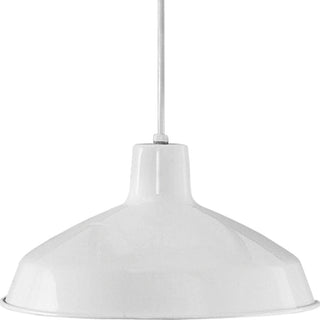 1-Light Pendant, White