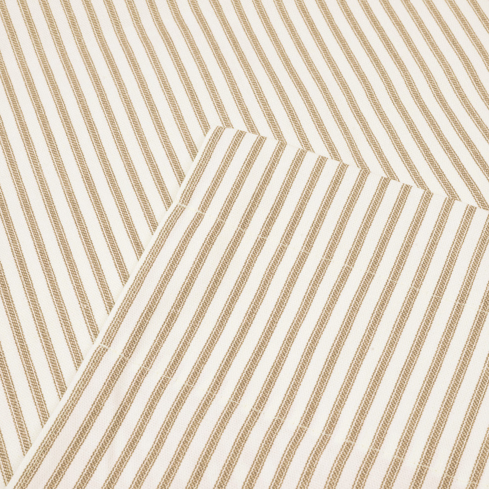Plaza Stripe 56" x 36" Tailored Swag, Tan