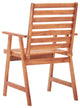 vidaXL Patio Dining Chairs 3 Pcs Outdoor Chair with Cushions Solid Wood Acacia