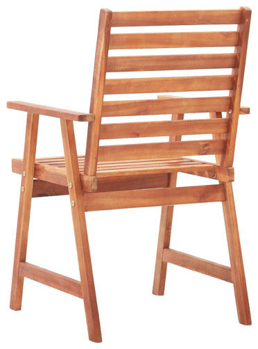 vidaXL Patio Dining Chairs 3 Pcs Outdoor Chair with Cushions Solid Wood Acacia