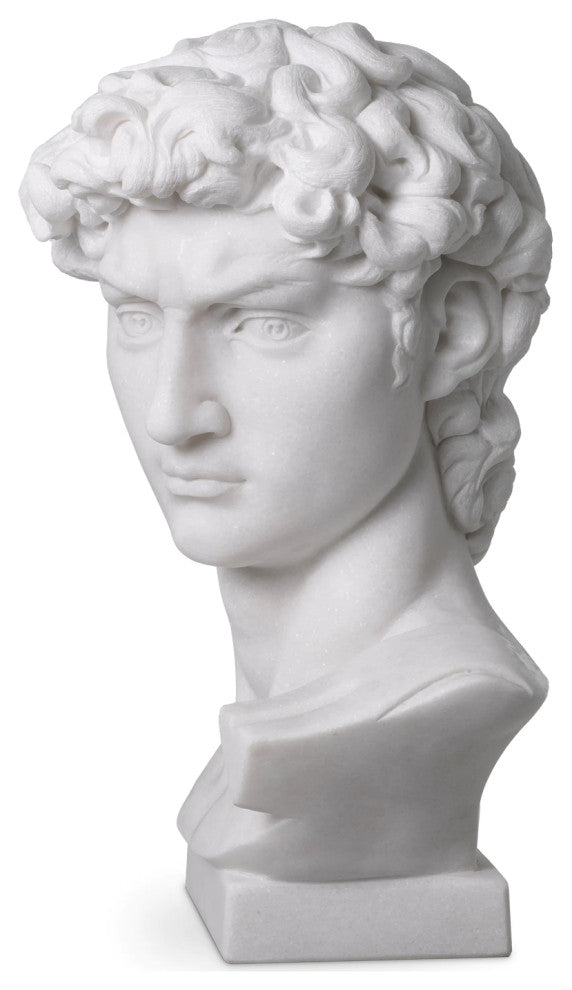 White Marble Head Sculpture, Eichholtz David