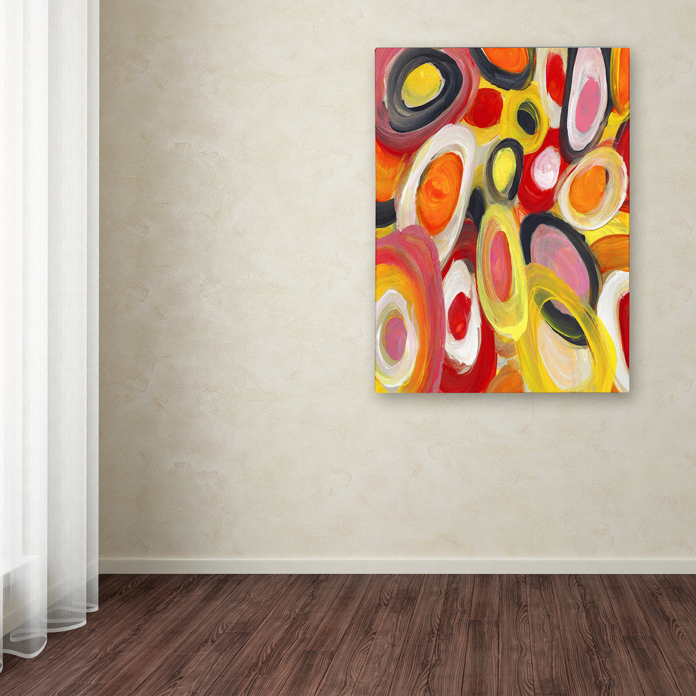 ''Colorful Abstract Circles 4'' Canvas Art, 24x18